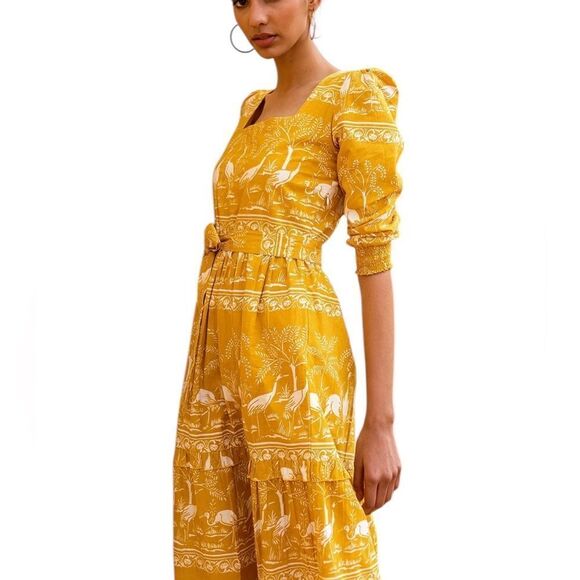 Beyond by Vera 1878 Poppy HARMONY GOLD Maxi Dress M - Picture 2 of 9